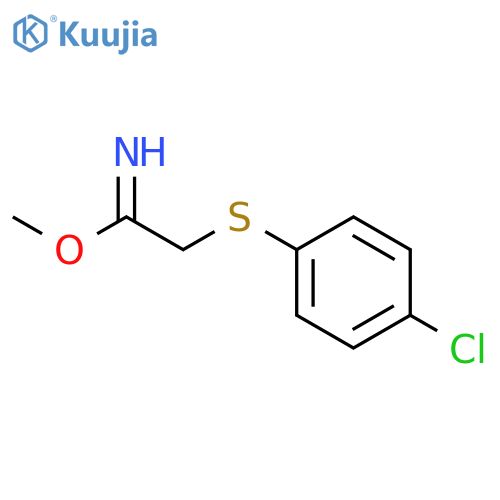 Ethanimidic acid, 2-[(4-chlorophenyl)thio]-, methyl ester structure
