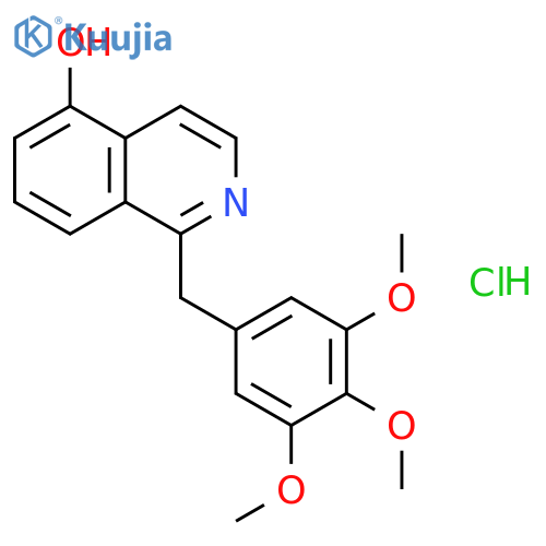 5-Isoquinolinol, 1-[(3,4,5-trimethoxyphenyl)methyl]-, hydrochloride structure