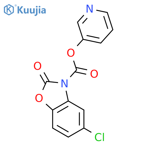 3(2H)-Benzoxazolecarboxylic acid, 5-chloro-2-oxo-, 3-pyridinyl ester structure