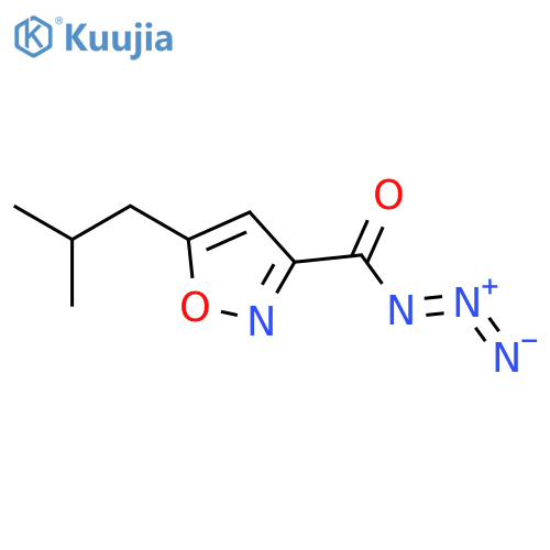 3-Isoxazolecarbonyl azide, 5-(2-methylpropyl)- structure
