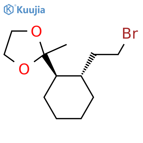 1,3-Dioxolane, 2-[2-(2-bromoethyl)cyclohexyl]-2-methyl-, trans- (9CI) structure