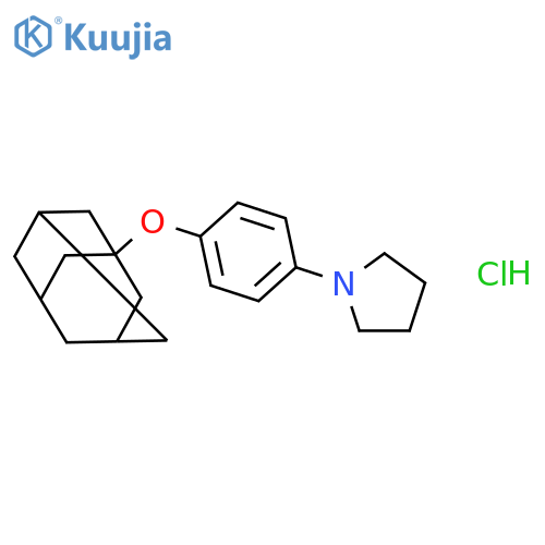 PYRROLIDINE, 1-[4-(TRICYCLO[3.3.1.13,7]DEC-1-YLOXY)PHENYL]-, HYDROCHLORIDE structure