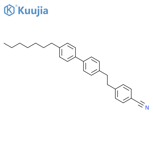 Benzonitrile, 4-[2-(4'-heptyl[1,1'-biphenyl]-4-yl)ethyl]- structure