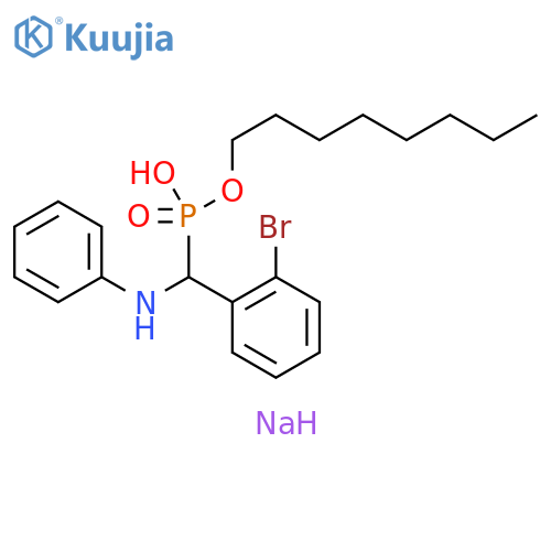 Phosphonic acid, [(2-bromophenyl)(phenylamino)methyl]-, monooctyl ester, monosodium salt (9CI) structure