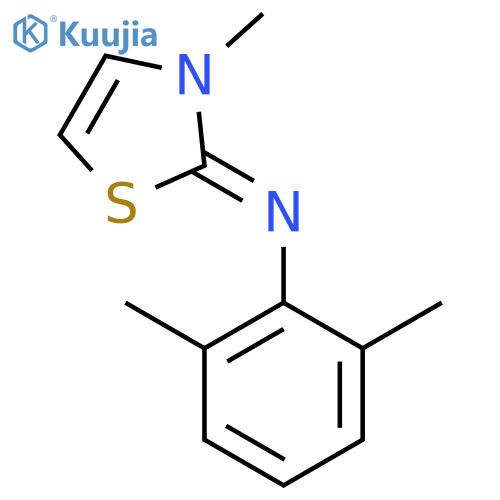 Benzenamine, 2,6-dimethyl-N-(3-methyl-2(3H)-thiazolylidene)- structure