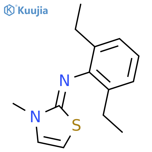 Benzenamine, 2,6-diethyl-N-(3-methyl-2(3H)-thiazolylidene)- structure