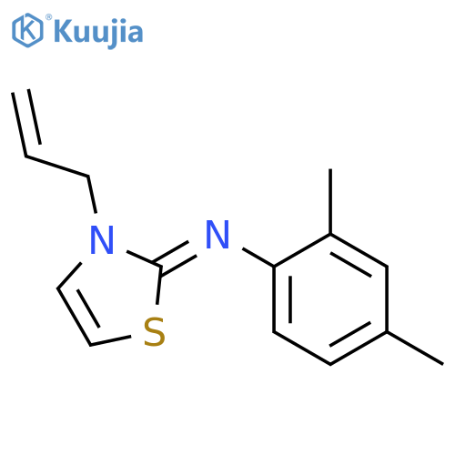 Benzenamine, 2,4-dimethyl-N-[3-(2-propenyl)-2(3H)-thiazolylidene]- structure