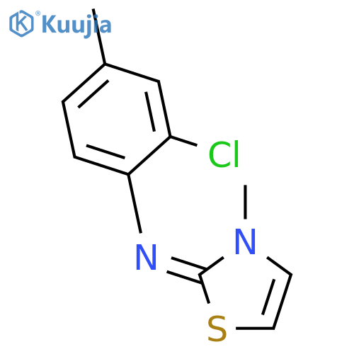 Benzenamine, 2-chloro-4-methyl-N-(3-methyl-2(3H)-thiazolylidene)- structure