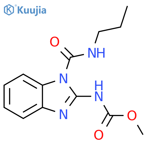 Carbamic acid, N-[1-[(propylamino)carbonyl]-1H-benzimidazol-2-yl]-, methyl ester structure