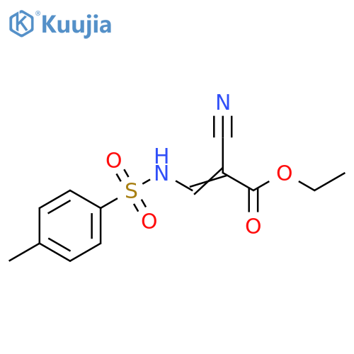 2-Propenoic acid, 2-cyano-3-[[(4-methylphenyl)sulfonyl]amino]-, ethylester structure