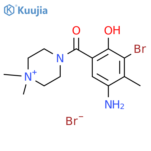 Piperazinium, 4-(5-amino-3-bromo-2-hydroxy-4-methylbenzoyl)-1,1-dimethyl-, bromide (1:1) structure