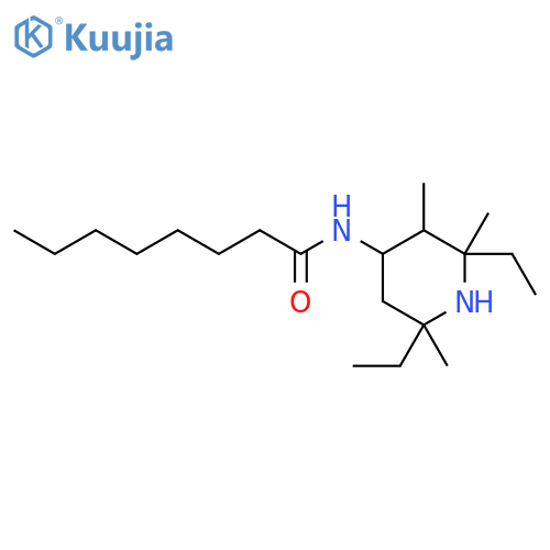 Octanamide, N-(2,6-diethyl-2,3,6-trimethyl-4-piperidinyl)- structure
