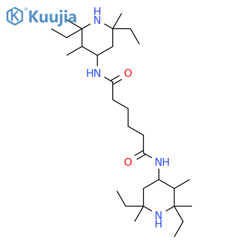 Hexanediamide, N,N'-bis(2,6-diethyl-2,3,6-trimethyl-4-piperidinyl)- structure
