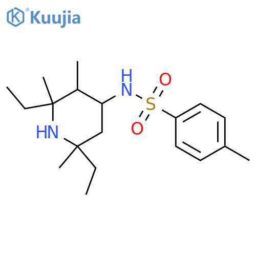 Benzenesulfonamide,N-(2,6-diethyl-2,3,6-trimethyl-4-piperidinyl)-4-methyl- structure