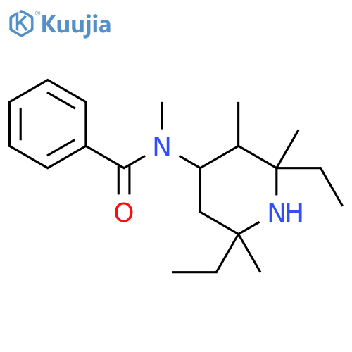 Benzamide, N-(2,6-diethyl-2,3,6-trimethyl-4-piperidinyl)-N-methyl- structure
