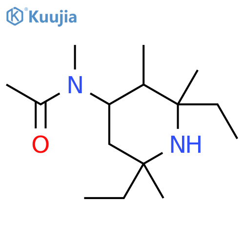 Acetamide, N-(2,6-diethyl-2,3,6-trimethyl-4-piperidinyl)-N-methyl- structure