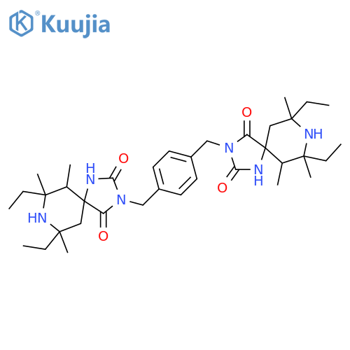 1,3,8-Triazaspiro[4.5]decane-2,4-dione, 3-[[4-[(7,9-diethyl-6,7,9-trimethyl-2,4-dioxo-1,3,8-triazaspiro[4.5]dec-3-yl)methyl]phenyl]methyl]-7,9-diethyl-6,7,9-trimethyl- structure