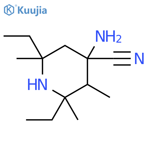 4-Piperidinecarbonitrile, 4-amino-2,6-diethyl-2,3,6-trimethyl- structure