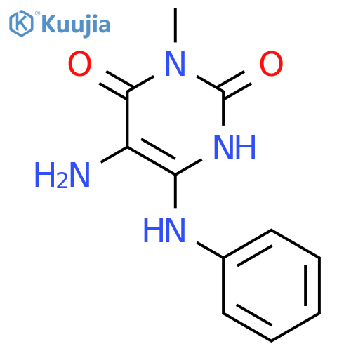 2,4(1H,3H)-Pyrimidinedione, 5-amino-3-methyl-6-(phenylamino)- structure
