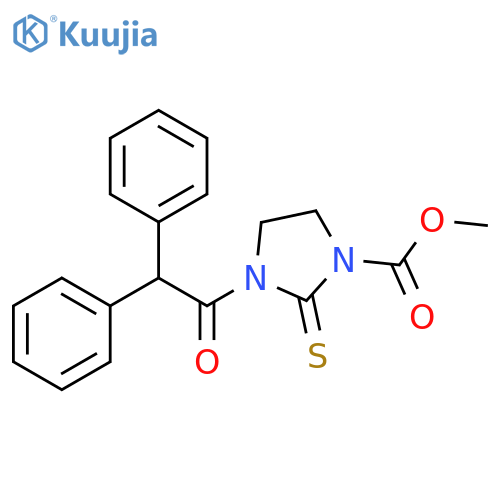 1-Imidazolidinecarboxylic acid, 3-(2,2-diphenylacetyl)-2-thioxo-, methyl ester structure