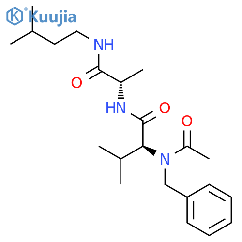 ALANINAMIDE, N-ACETYL-N-(PHENYLMETHYL)VALYL-N-(3-METHYLBUTYL)- structure