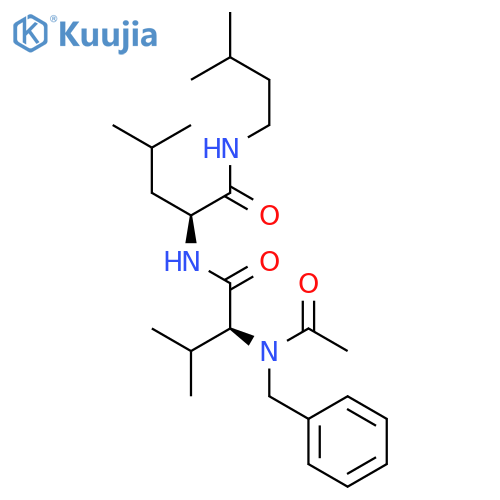 Leucinamide, N-acetyl-N-(phenylmethyl)valyl-N-(3-methylbutyl)- structure