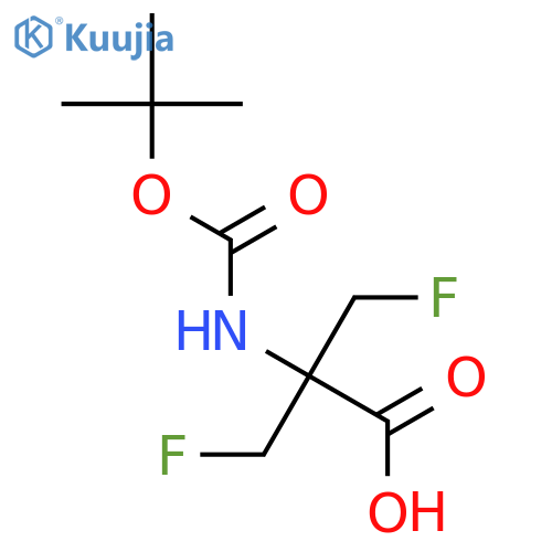 2-{(tert-butoxy)carbonylamino}-3-fluoro-2-(fluoromethyl)propanoic acid structure