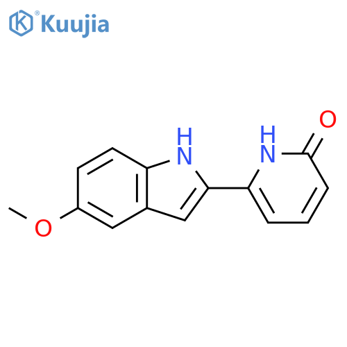 2(1H)-Pyridinone, 6-(5-methoxy-1H-indol-2-yl)- structure