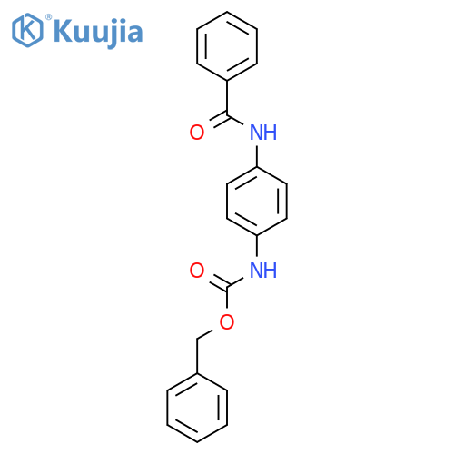 CARBAMIC ACID, [4-(BENZOYLAMINO)PHENYL]-, PHENYLMETHYL ESTER structure