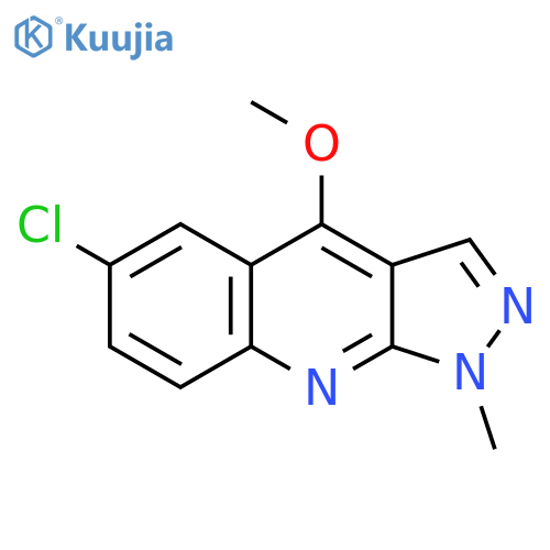 1H-Pyrazolo[3,4-b]quinoline, 6-chloro-4-methoxy-1-methyl- structure