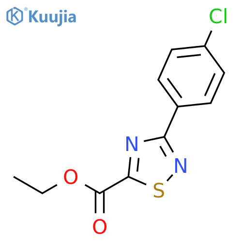 ethyl 3-(4-chlorophenyl)-1,2,4-thiadiazole-5-carboxylate structure