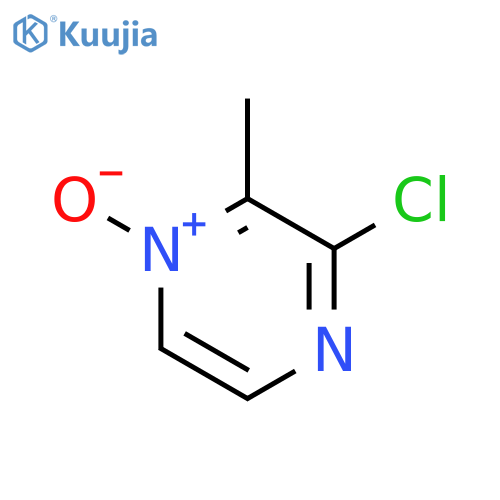 Pyrazine, 2-chloro-3-methyl-, 4-oxide structure