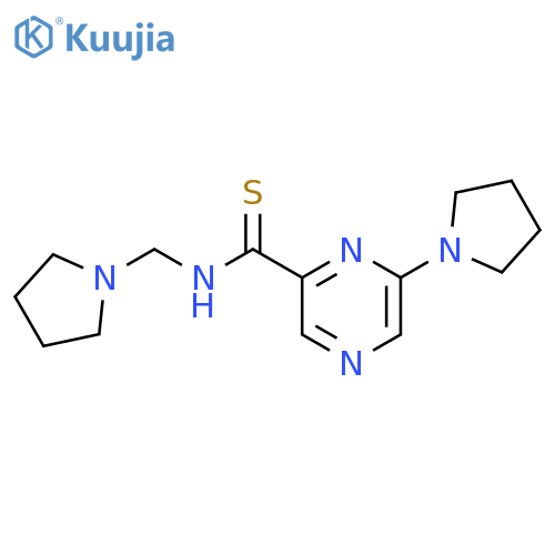 Pyrazinecarbothioamide, 6-(1-pyrrolidinyl)-N-(1-pyrrolidinylmethyl)- structure