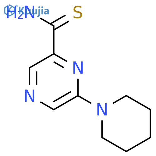 Pyrazinecarbothioamide, 6-(1-piperidinyl)- structure