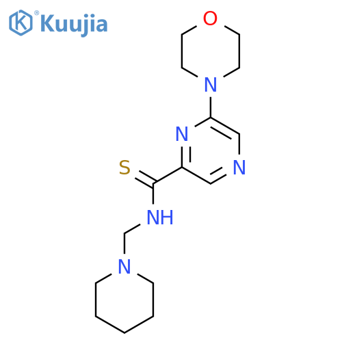 Pyrazinecarbothioamide, 6-(4-morpholinyl)-N-(1-piperidinylmethyl)- structure