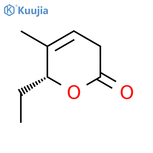 2H-PYRAN-2-ONE, 6-ETHYL-3,6-DIHYDRO-5-METHYL-, (6R)- structure