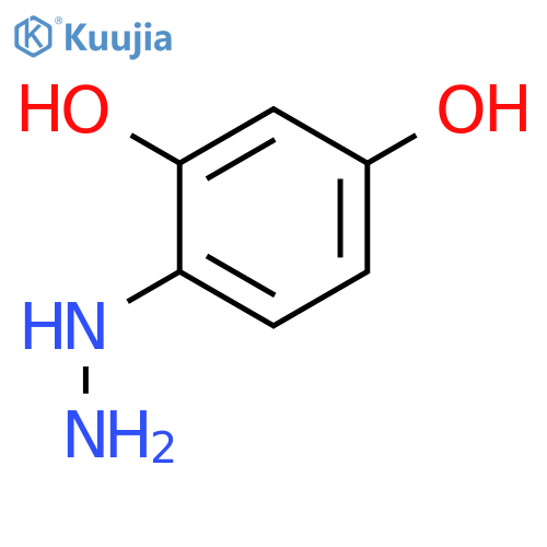 4-hydrazinylbenzene-1,3-diol structure