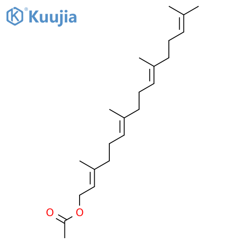 (2E,6E,10E)-3,7,11,15-tetramethylhexadeca-2,6,10,14-tetraenyl acetate structure