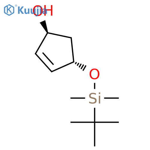 2-Cyclopenten-1-ol, 4-[[(1,1-dimethylethyl)dimethylsilyl]oxy]-, trans-(±)- structure