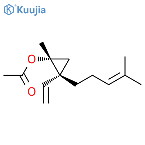 Cyclopropanol, 2-ethenyl-1-methyl-2-(4-methyl-3-pentenyl)-, acetate,trans- structure