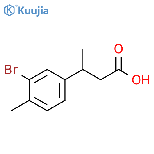3-(3-bromo-4-methylphenyl)butanoic acid structure