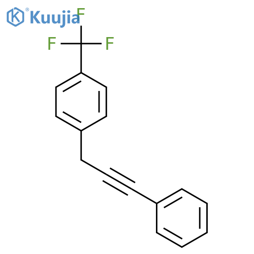 Benzene, 1-(3-phenyl-2-propynyl)-4-(trifluoromethyl)- structure