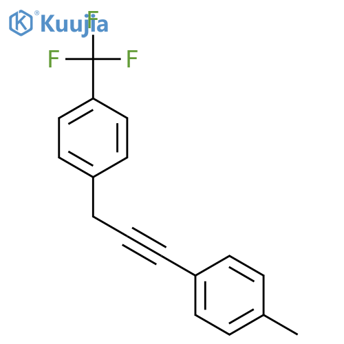 Benzene, 1-[3-(4-methylphenyl)-2-propynyl]-4-(trifluoromethyl)- structure