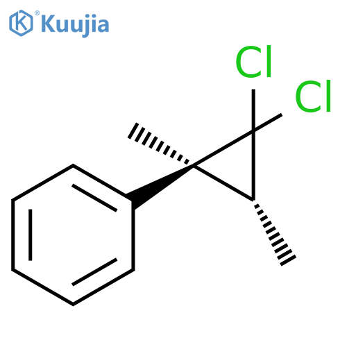 Benzene, (2,2-dichloro-1,3-dimethylcyclopropyl)-, trans- (9CI) structure