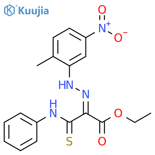 Propanoic acid,2-[(2-methyl-5-nitrophenyl)hydrazono]-3-(phenylamino)-3-thioxo-, ethylester, (Z)- structure