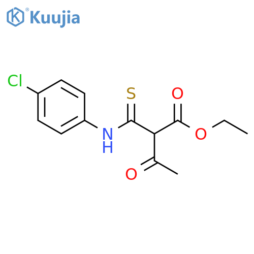 Butanoic acid, 2-[[(4-chlorophenyl)amino]thioxomethyl]-3-oxo-, ethyl ester structure