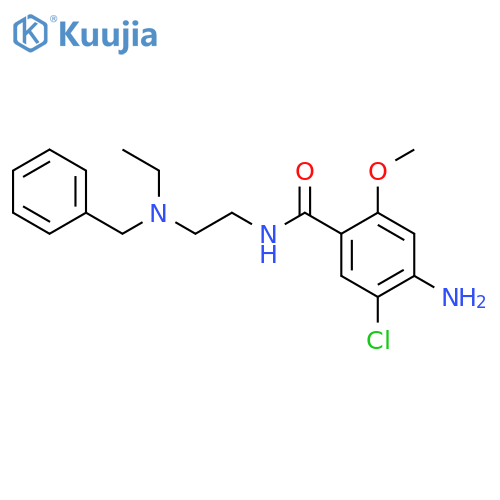 Benzamide,4-amino-5-chloro-N-[2-[ethyl(phenylmethyl)amino]ethyl]-2-methoxy- structure