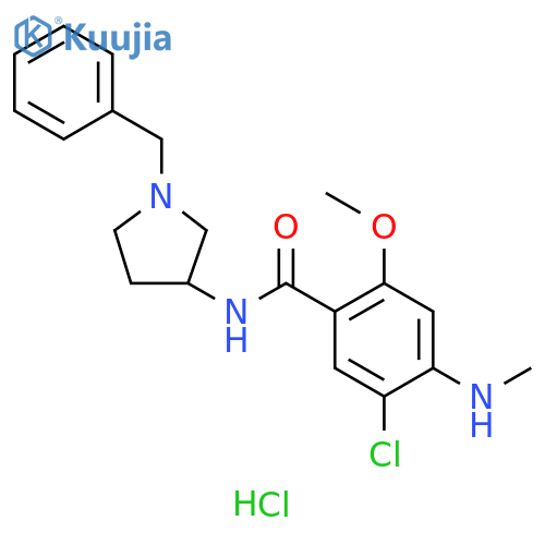 Benzamide, 5-chloro-2-methoxy-4-(methylamino)-N-[1-(phenylmethyl)-3-pyrrolidinyl]-, hydrochloride (1:1) structure