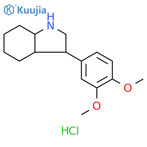 1H-Indole, 3-(3,4-dimethoxyphenyl)octahydro-, hydrochloride structure
