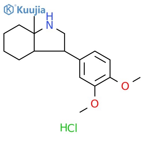 1H-Indole, 3-(3,4-dimethoxyphenyl)octahydro-7a-methyl-, hydrochloride structure